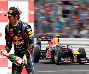 yapboz Mark Webber Red Bull - İngiltere Silverstone Grand Prix (2011) (3. sıra)